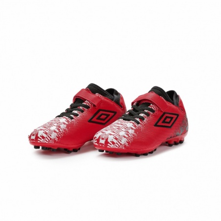 Bota de Fútbol Umbro Formation AG - Velcro - JNR - Red / Black