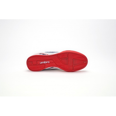 Zapatilla De Fútbol Umbro Sala Street II White / Estate Blue / Rococco Red