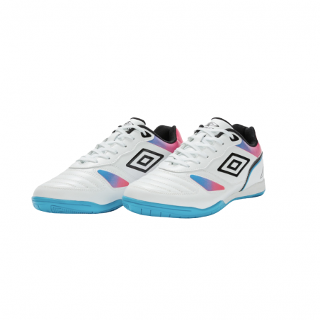 Zapatilla de Fútbol Sala Umbro Sala CTRL White / Black / Atomic Blue / Pink Glow