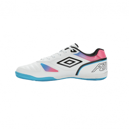 Zapatilla de Fútbol Sala Umbro Sala CTRL White / Black / Atomic Blue / Pink Glow