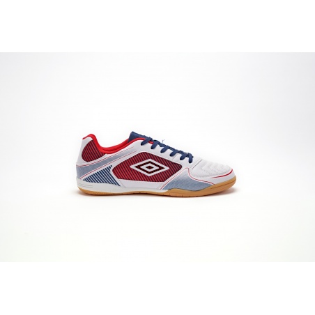 Zapatilla De Fútbol Umbro Sala Striker White / Estate Blue / Rococco Red
