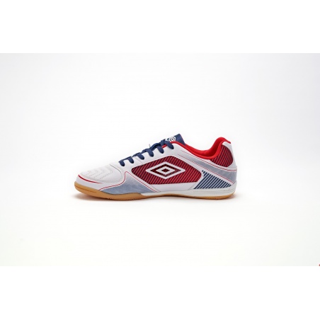 Zapatilla De Fútbol Umbro Sala Striker White / Estate Blue / Rococco Red