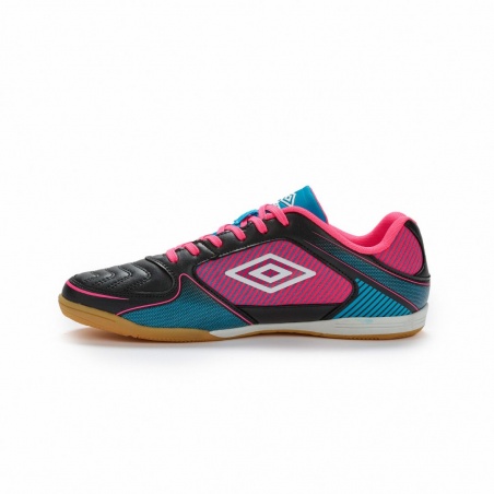 Zapatilla de Fútbol Sala Umbro Striker Black / White / Atomic Blue / Pink Glow
