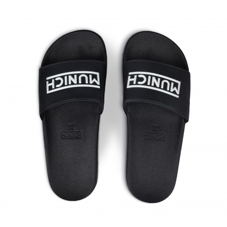 Chancla Munich Flat Slider Negra